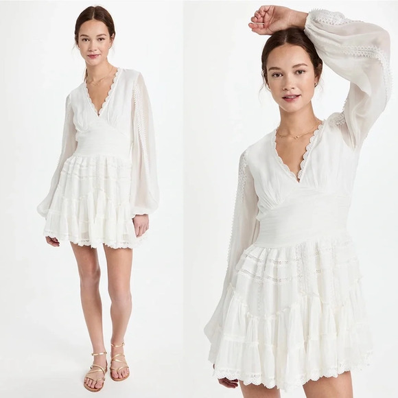 NWT Rococo Sand Mia Short Dress in Off White Size Small $350 Shopbop - Picture 1 of 10